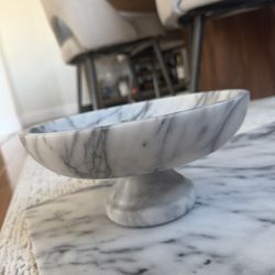 Crate & Barrel Marble Bowl And Slab