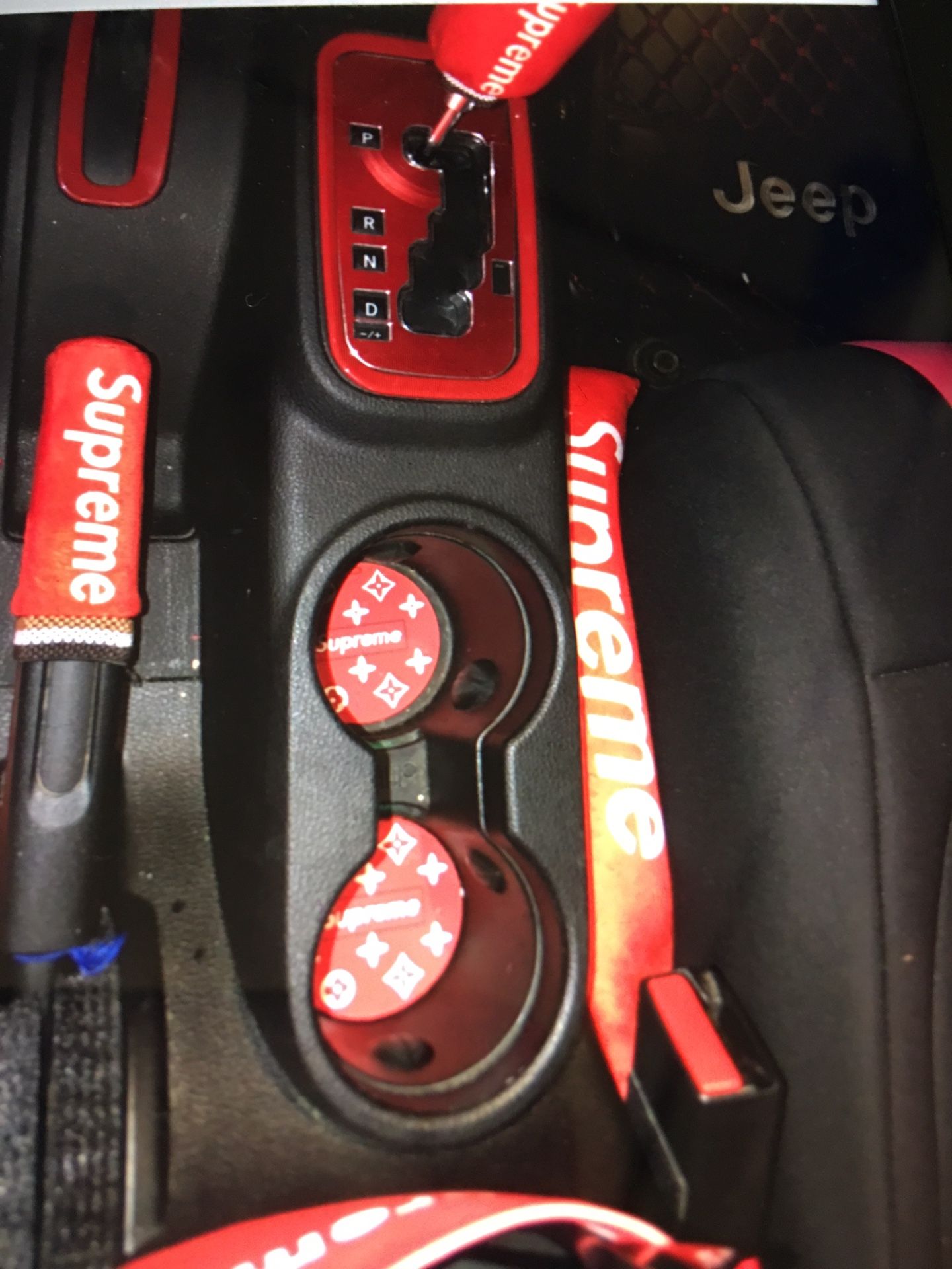 Supreme Shift knob and brake lever covers supreme