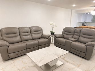 Electric Reclining Sofa Set + TV Stand