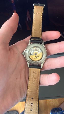 Sinn Automatic Watch – Black Dial, Exhibition Caseback (Great Condition)