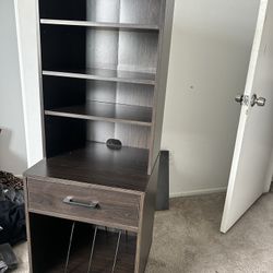Record/Turntable Stand w/ Drawer & Storage 