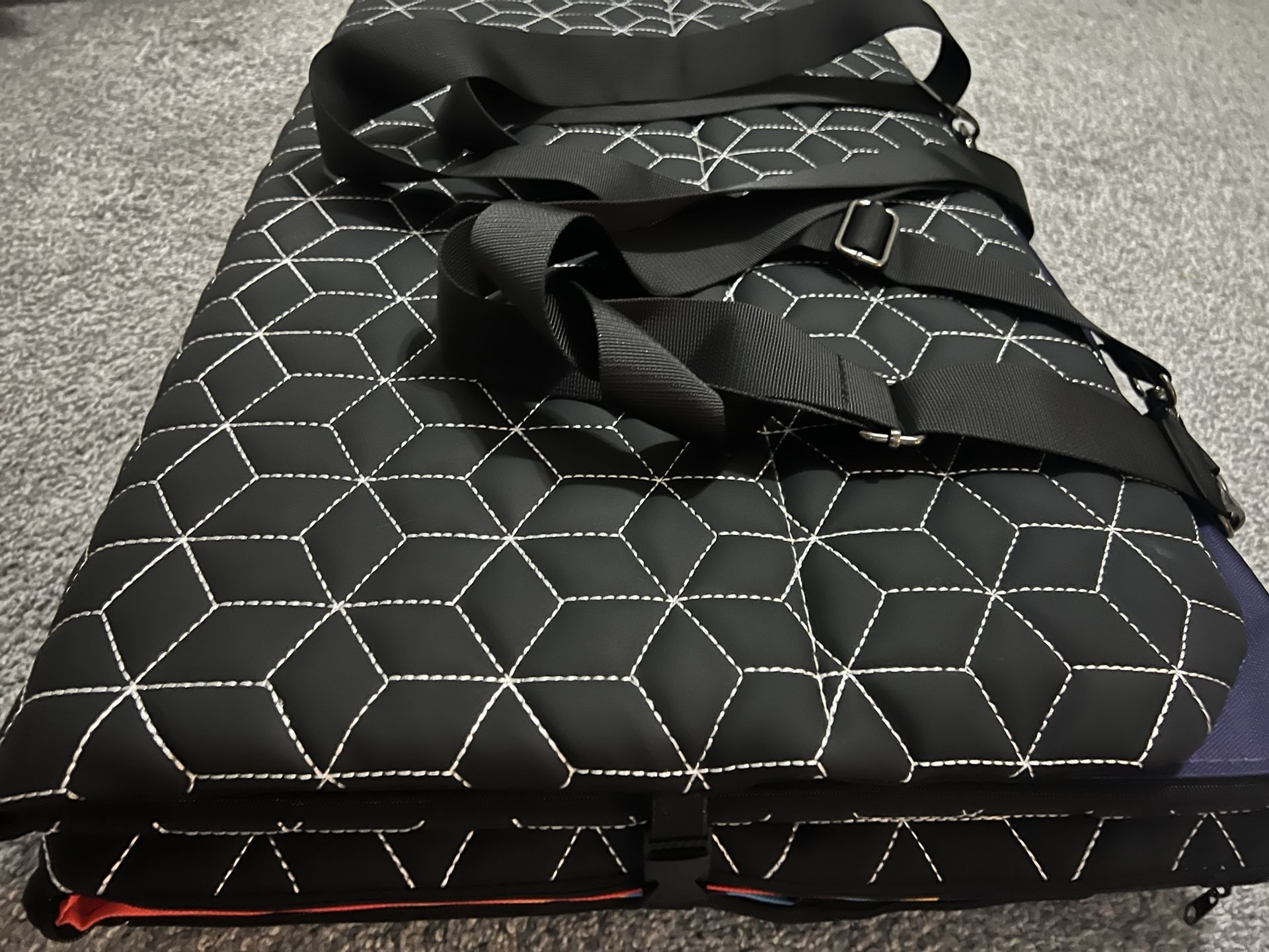 ABE Non-Inflatable Car Bed Mattress for SUV, Double-Sided Folding, Portable Back Seat Travel Camping Mattress for Sleeping (Dinosaur World)