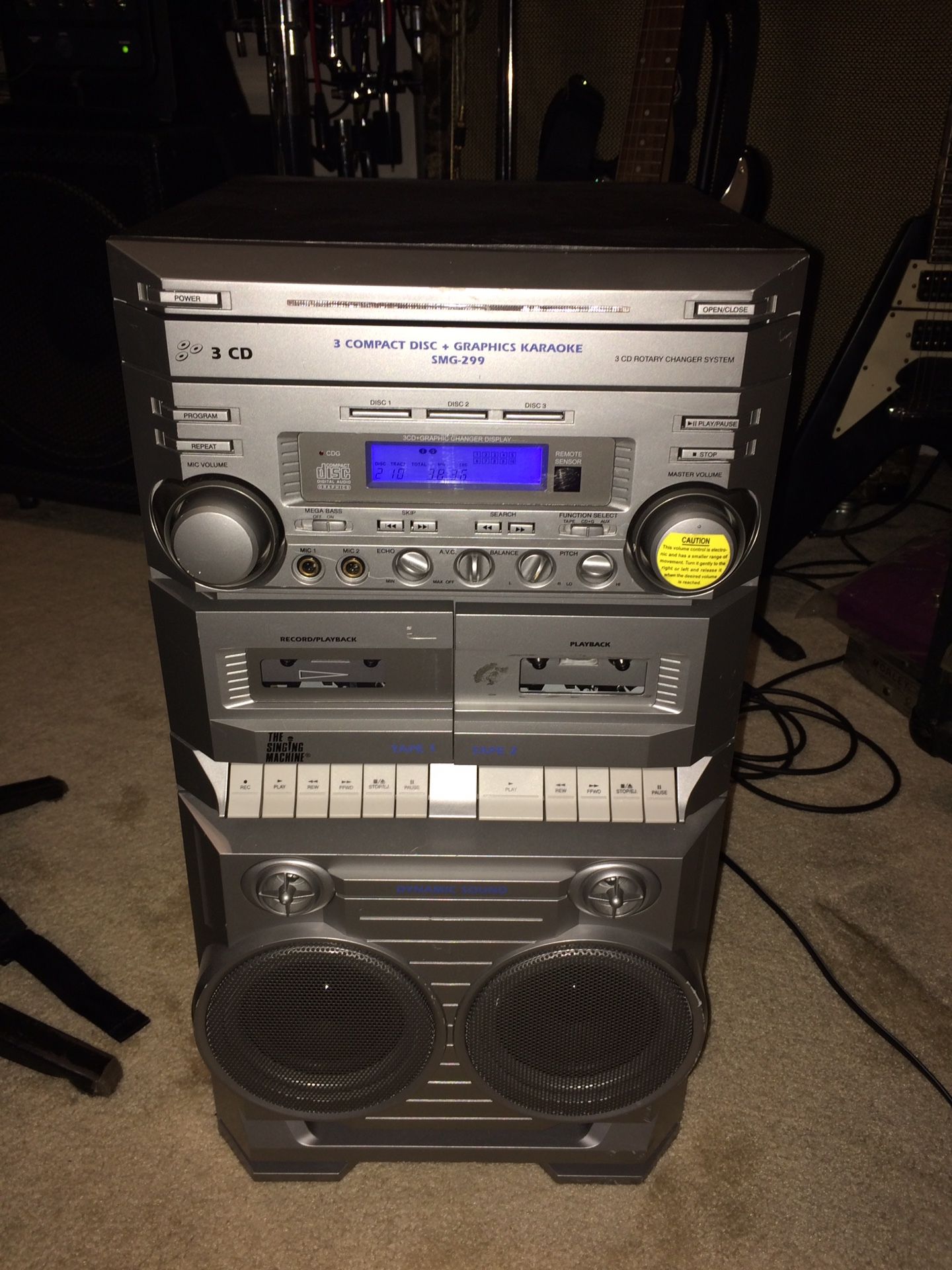 The singing machine karaoke unit AS IS