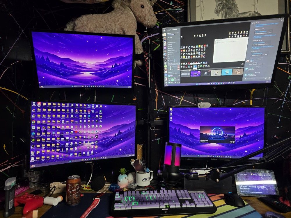 (Stand Only) 4 Monitor Stand