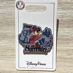 New Disney Pin Minnie Mouse Pirates Caribbean I NEVER SURRENDER 