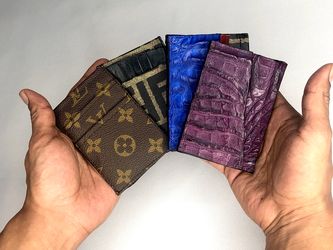 Fendi , Louis Vuitton , Alligator card holders (Custom)
