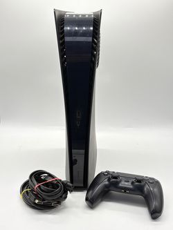 Sony PlayStation 5 Digital 825GB Console w/ Controller Black Panels