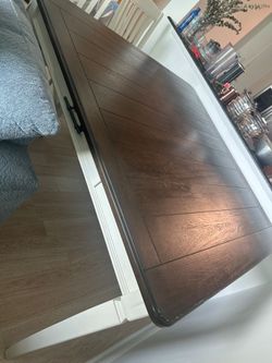 Sturdy table with 2 chairs