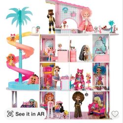 LOL DOLLHOUSE ,LOL WAREHOUSE AND PLANE SET ALL 