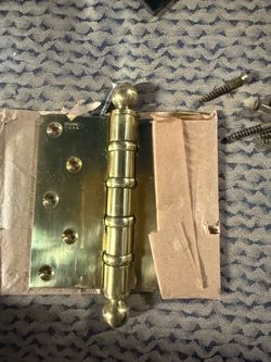 New brass door hinge  heavy duty 6 inches