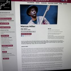 Marcus Miller At Jazz alley Sunday, June 15 @ 7:30 Pm