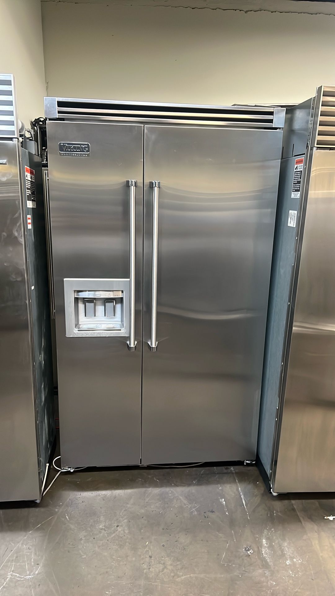 Viking 48”Wide Built In Stainless Steel Side By Side Refrigerator