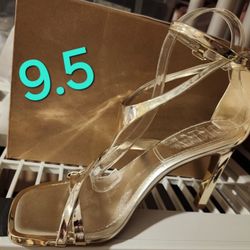 Super Cute DKNY  Heels/ Size 9.5_ New_ $30 Cash Only/ Blue Diamond And Rainbow 