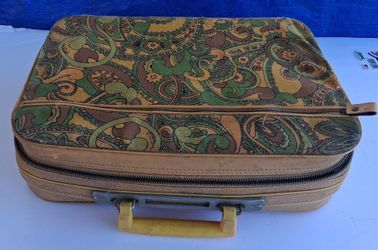 Vintage Paisley Print Suitcase
