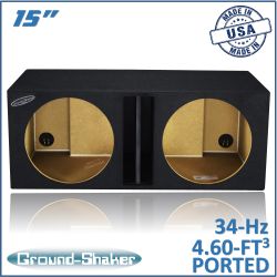 GS-NP215B black 15" dual center-ported sub box
