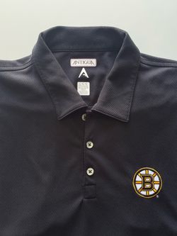 Antigua Boston Bruins NHL Men’s Polo Shirt Black Size L