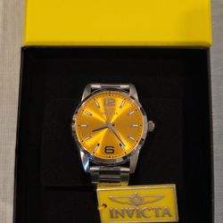 Invicta Men's Watch Celestial Yellow Dial Silver 