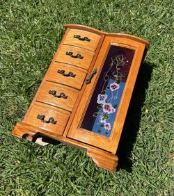Vintage Wooden Jewelry Armoire