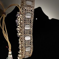 Indian Jewelry Polki Necklace Set