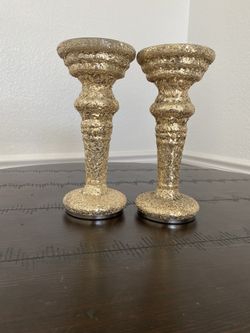 Gold Candle Holder Pedestals