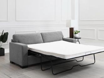 Upholstered Sofa Sleeper with Queen Mattress