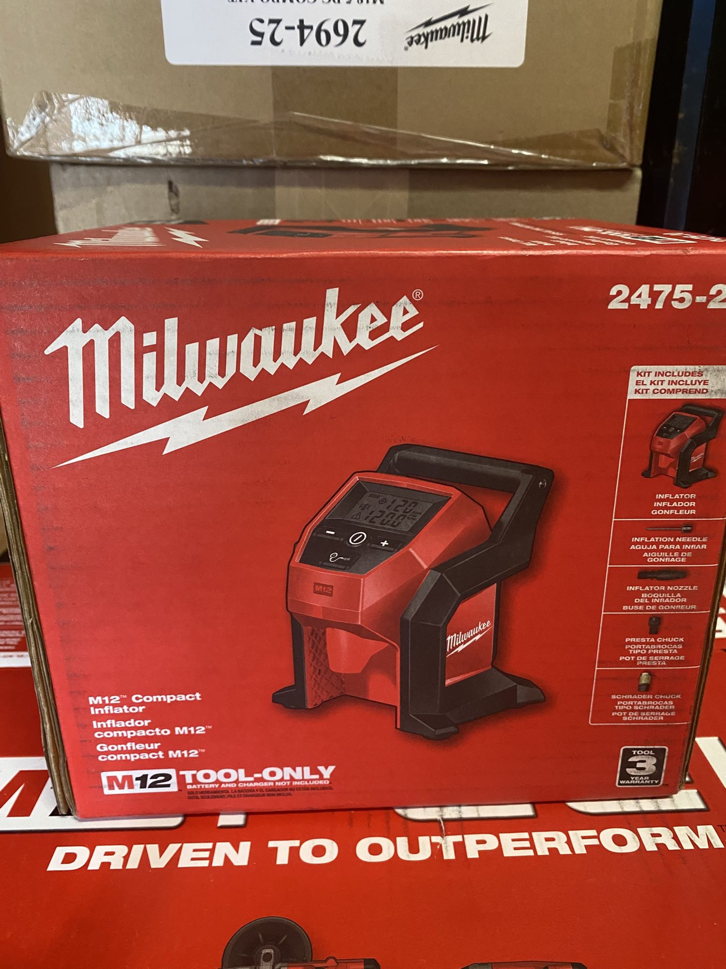 MILWAUKEE M12 COMPACT INFLATOR (( Tool Only ))