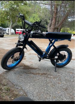 Fat Tire Electric Bike Blue and Black (Ariel Rider 48v)
