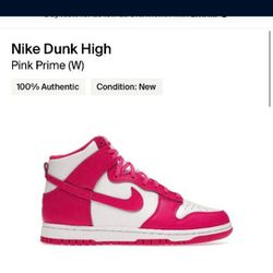 Nike Dunk High Pink Prime Women’s Shoes Size 9.5