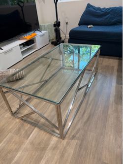 Glass coffee table
