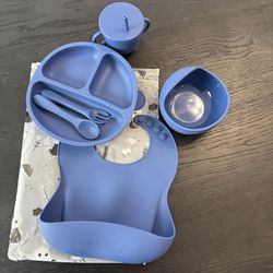 Silicone Baby/Toddler Feeding Set, New 