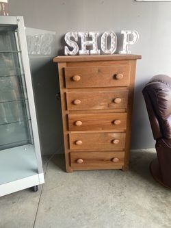 5 drawer rustic modern Wooden pine tall boy dresser