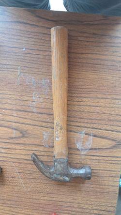 Wooden handled hammer