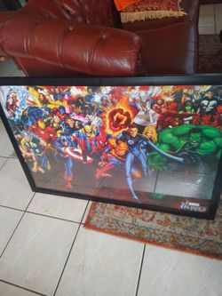 Marvel poster with frame in great condition