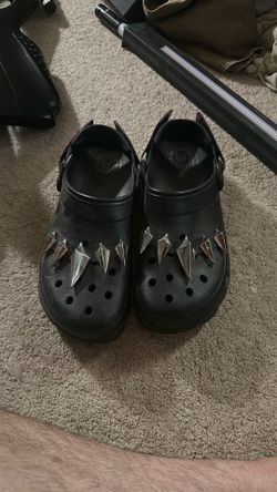 Black Panther Crocs Size 13