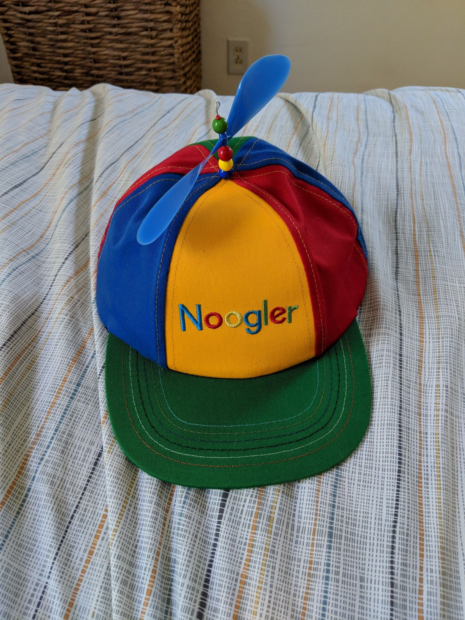 Google Noogler Employee Propeller Beanie Cap Hat - Adjustable, One Size, Unisex
