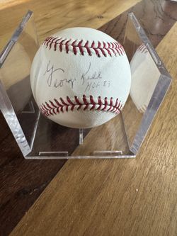 Autographed George Kell baseball HOF
