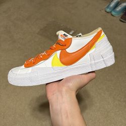 Size 9 - Nike Sacai Blazer Low Magma Orange White Yellow