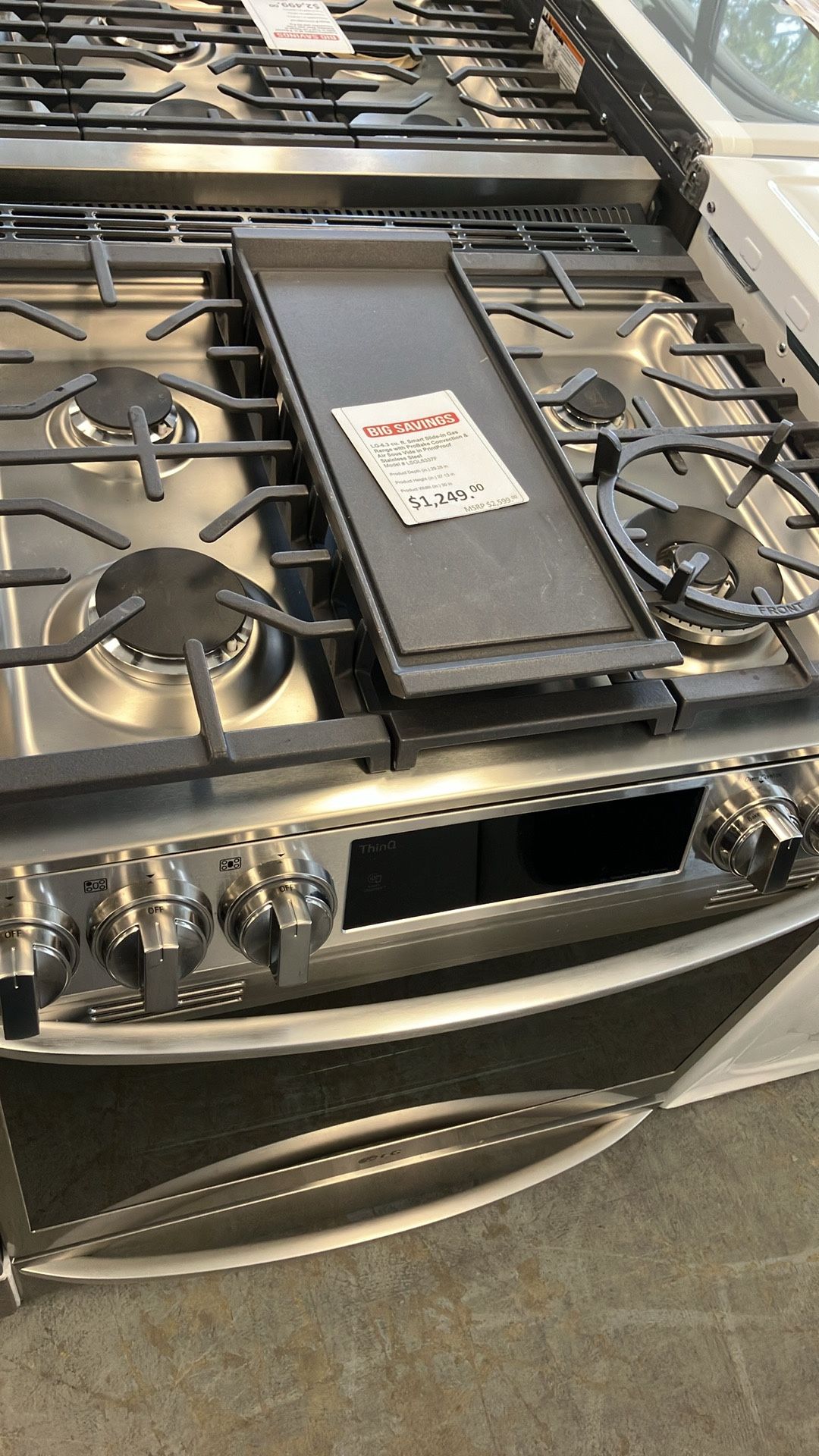 💥Great Deal💥6.3 cu. ft. Smart Slide In Gas Range with ProBake Convection & Air Sous Vide in Print