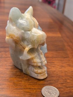 Wolf and skull