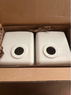 Corian double basin under mount sink