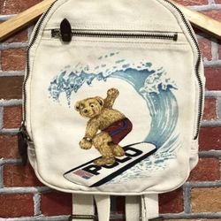 Vintage Ralph Lauren POLO Surf Bear Backpack