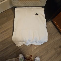 NIKE WHITE/BLACK HOODIE