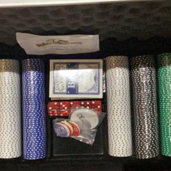 Poker Set and Poker Theme Martini Glass