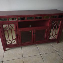 Beautiful TV Stand With Mirror Doors 
