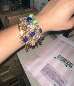 Charm Bracelet with Beads and Charms