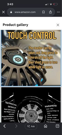 Iron man Arc Reactor LED Desk Light