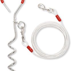 Dog Tie Out Cable With Stake