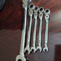 Gearwrench flexhead wrench 90t 5pc Sae