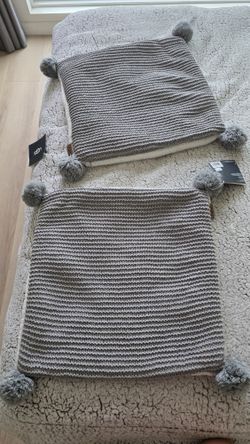 2 ugg cameron chenille knit square throw pillow Cases