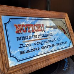 Bar Sign, Man Cave Mirror Vintage 